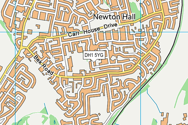DH1 5YG map - OS VectorMap District (Ordnance Survey) DH1 5YG map - OS VectorMap District (Ordnance Survey)