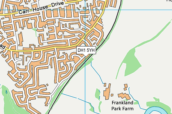 DH1 5YH map - OS VectorMap District (Ordnance Survey) DH1 5YH map - OS VectorMap District (Ordnance Survey)