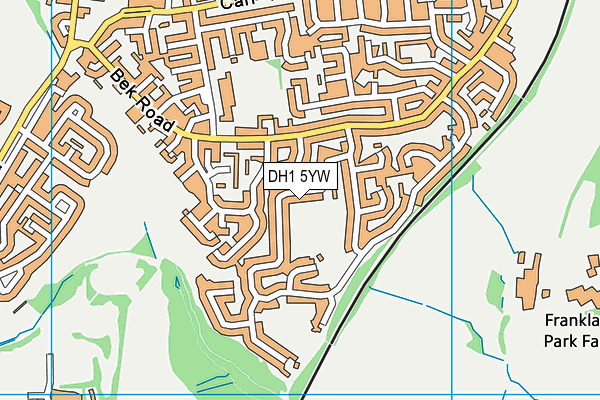 DH1 5YW map - OS VectorMap District (Ordnance Survey) DH1 5YW map - OS VectorMap District (Ordnance Survey)
