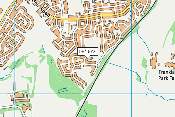 DH1 5YX map - OS VectorMap District (Ordnance Survey) DH1 5YX map - OS VectorMap District (Ordnance Survey)