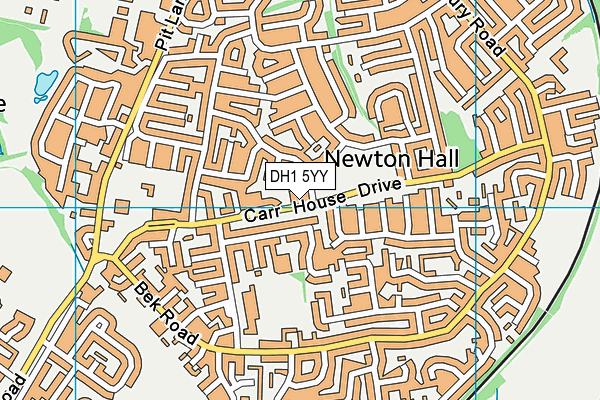 DH1 5YY map - OS VectorMap District (Ordnance Survey) DH1 5YY map - OS VectorMap District (Ordnance Survey)