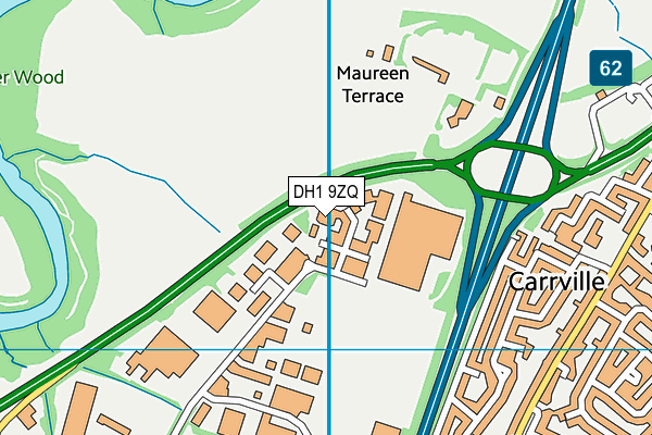 DH1 9ZQ map - OS VectorMap District (Ordnance Survey) DH1 9ZQ map - OS VectorMap District (Ordnance Survey)