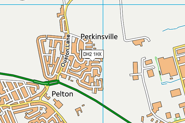 DH2 1HX map - OS VectorMap District (Ordnance Survey)
