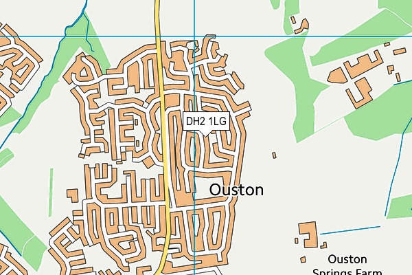 DH2 1LG map - OS VectorMap District (Ordnance Survey) DH2 1LG map - OS VectorMap District (Ordnance Survey)