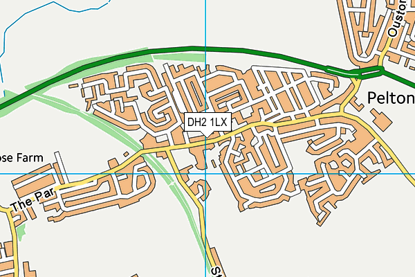 DH2 1LX map - OS VectorMap District (Ordnance Survey) DH2 1LX map - OS VectorMap District (Ordnance Survey)