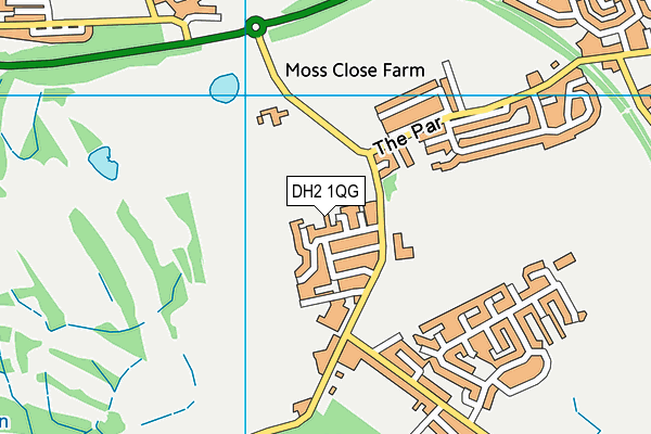 DH2 1QG map - OS VectorMap District (Ordnance Survey) DH2 1QG map - OS VectorMap District (Ordnance Survey)
