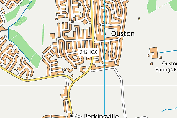DH2 1QX map - OS VectorMap District (Ordnance Survey)