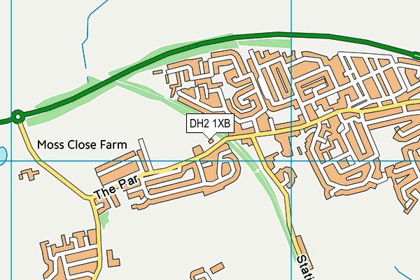 DH2 1XB map - OS VectorMap District (Ordnance Survey) DH2 1XB map - OS VectorMap District (Ordnance Survey)
