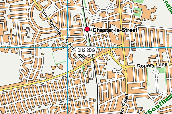 DH2 2DG map - OS VectorMap District (Ordnance Survey) DH2 2DG map - OS VectorMap District (Ordnance Survey)