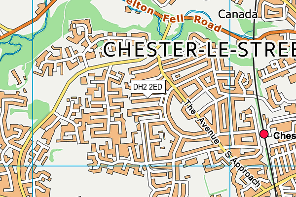 DH2 2ED map - OS VectorMap District (Ordnance Survey) DH2 2ED map - OS VectorMap District (Ordnance Survey)