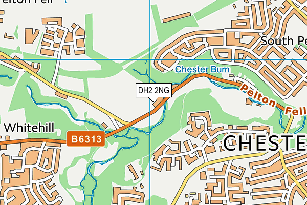 DH2 2NG map - OS VectorMap District (Ordnance Survey)