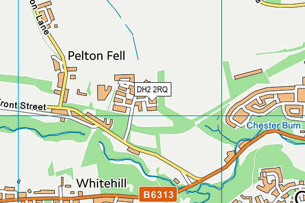DH2 2RQ map - OS VectorMap District (Ordnance Survey)