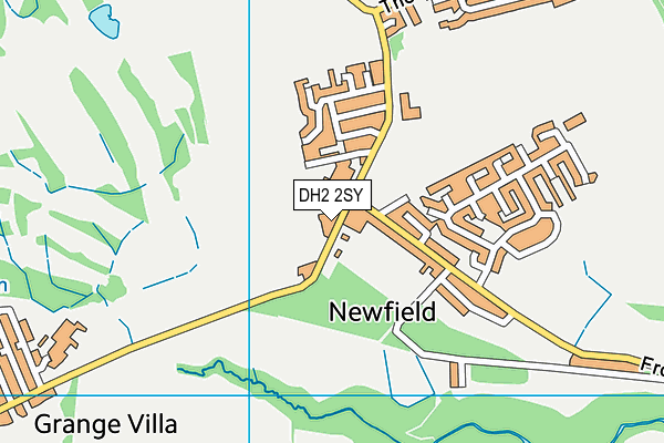 DH2 2SY map - OS VectorMap District (Ordnance Survey)