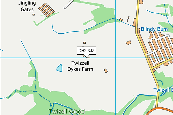 DH2 3JZ map - OS VectorMap District (Ordnance Survey) DH2 3JZ map - OS VectorMap District (Ordnance Survey)