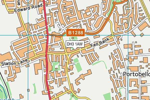 DH3 1AW map - OS VectorMap District (Ordnance Survey) DH3 1AW map - OS VectorMap District (Ordnance Survey)