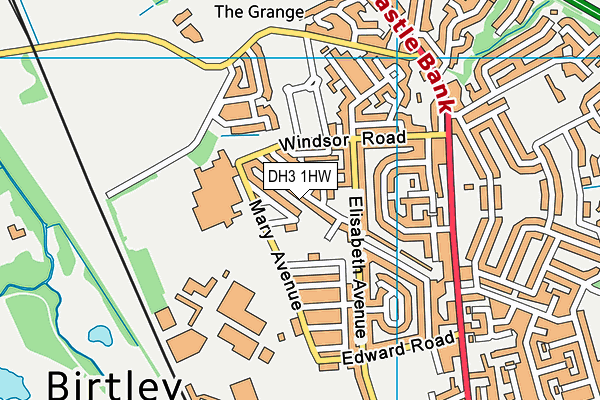 DH3 1HW map - OS VectorMap District (Ordnance Survey) DH3 1HW map - OS VectorMap District (Ordnance Survey)