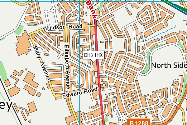 DH3 1HX map - OS VectorMap District (Ordnance Survey) DH3 1HX map - OS VectorMap District (Ordnance Survey)