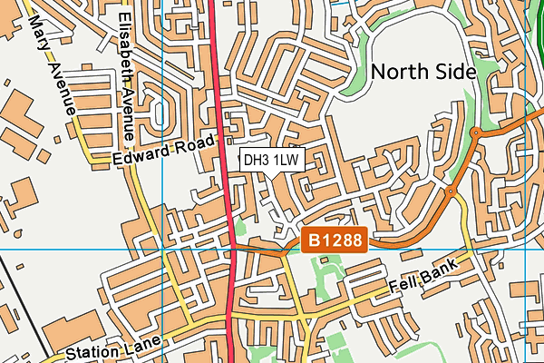 DH3 1LW map - OS VectorMap District (Ordnance Survey) DH3 1LW map - OS VectorMap District (Ordnance Survey)