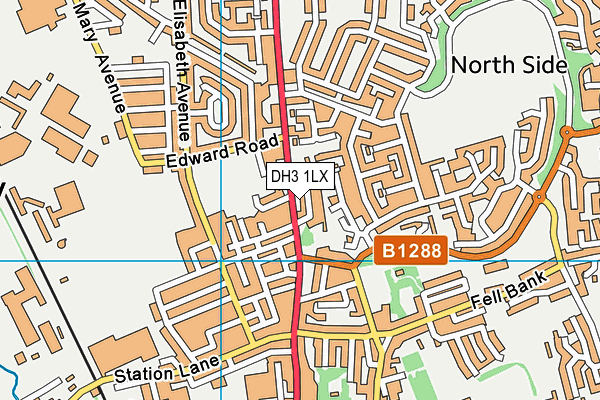 DH3 1LX map - OS VectorMap District (Ordnance Survey) DH3 1LX map - OS VectorMap District (Ordnance Survey)
