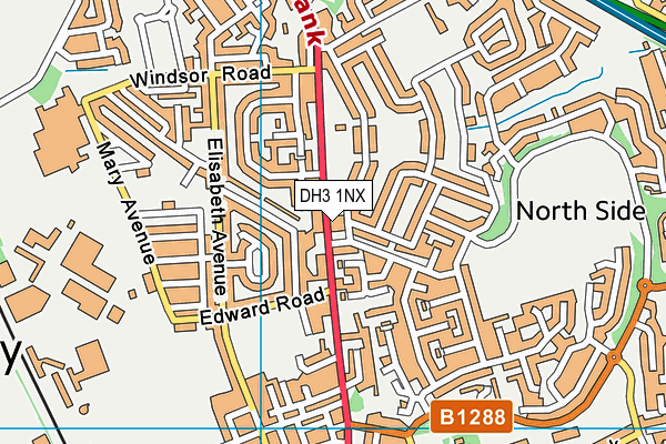 DH3 1NX map - OS VectorMap District (Ordnance Survey) DH3 1NX map - OS VectorMap District (Ordnance Survey)