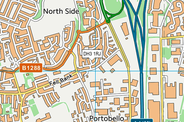 DH3 1RJ map - OS VectorMap District (Ordnance Survey) DH3 1RJ map - OS VectorMap District (Ordnance Survey)