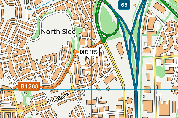 DH3 1RS map - OS VectorMap District (Ordnance Survey)
