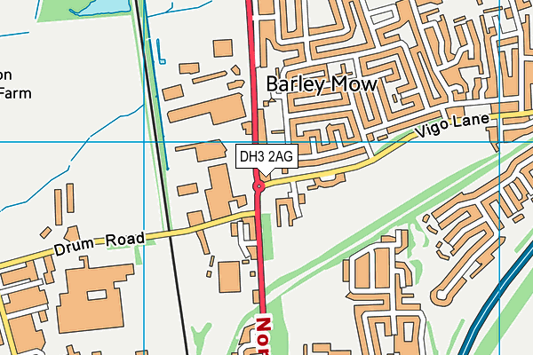 DH3 2AG map - OS VectorMap District (Ordnance Survey) DH3 2AG map - OS VectorMap District (Ordnance Survey)