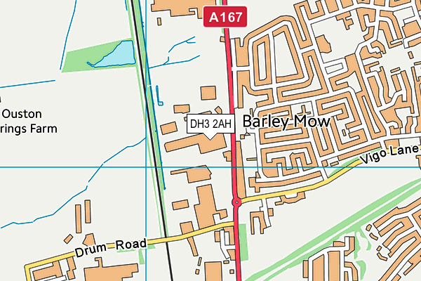 DH3 2AH map - OS VectorMap District (Ordnance Survey) DH3 2AH map - OS VectorMap District (Ordnance Survey)