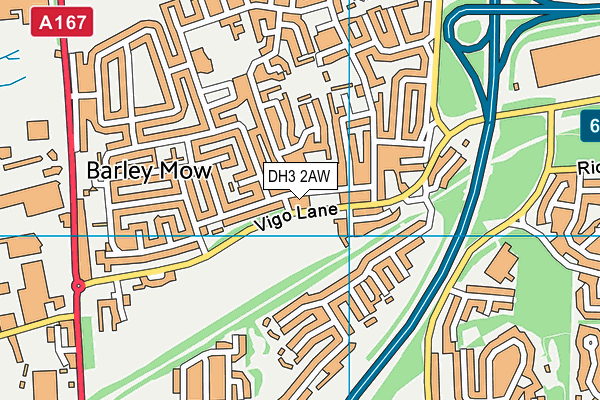 DH3 2AW map - OS VectorMap District (Ordnance Survey) DH3 2AW map - OS VectorMap District (Ordnance Survey)