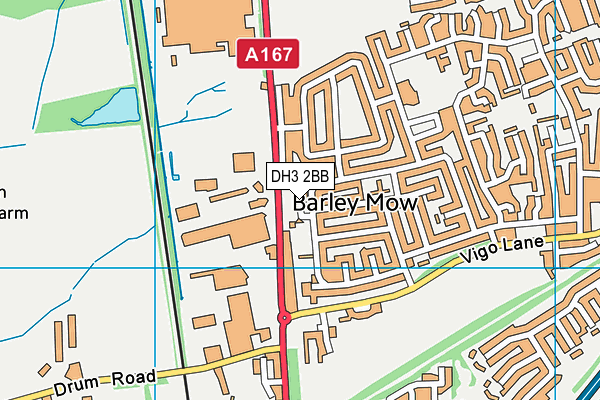 DH3 2BB map - OS VectorMap District (Ordnance Survey) DH3 2BB map - OS VectorMap District (Ordnance Survey)