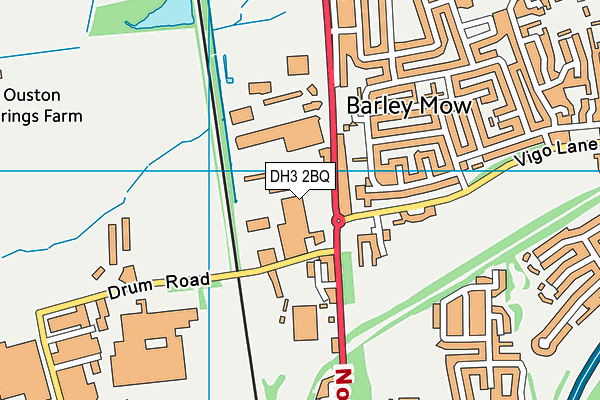 DH3 2BQ map - OS VectorMap District (Ordnance Survey) DH3 2BQ map - OS VectorMap District (Ordnance Survey)