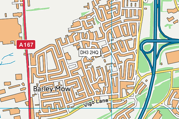 DH3 2HQ map - OS VectorMap District (Ordnance Survey)