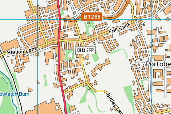 DH3 2PP map - OS VectorMap District (Ordnance Survey)