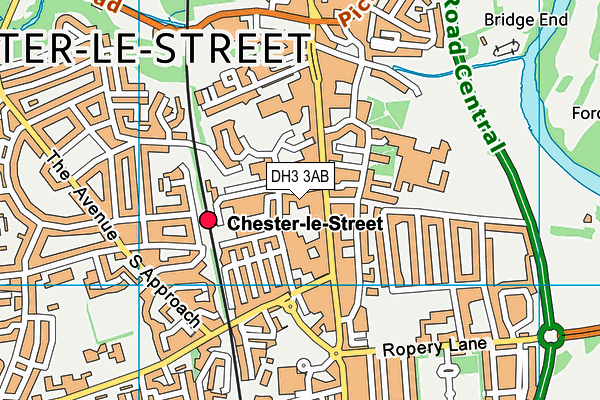 DH3 3AB map - OS VectorMap District (Ordnance Survey) DH3 3AB map - OS VectorMap District (Ordnance Survey)