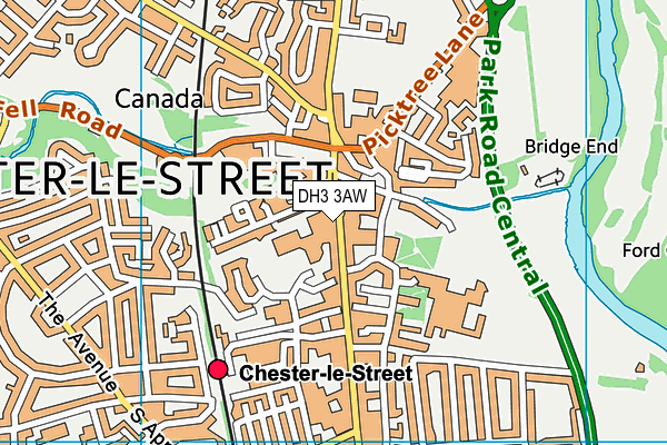 DH3 3AW map - OS VectorMap District (Ordnance Survey) DH3 3AW map - OS VectorMap District (Ordnance Survey)