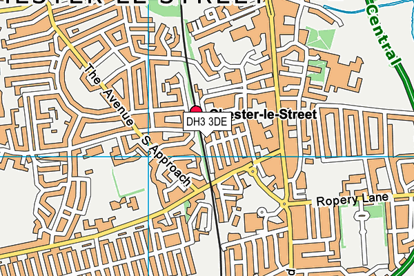 DH3 3DE map - OS VectorMap District (Ordnance Survey)
