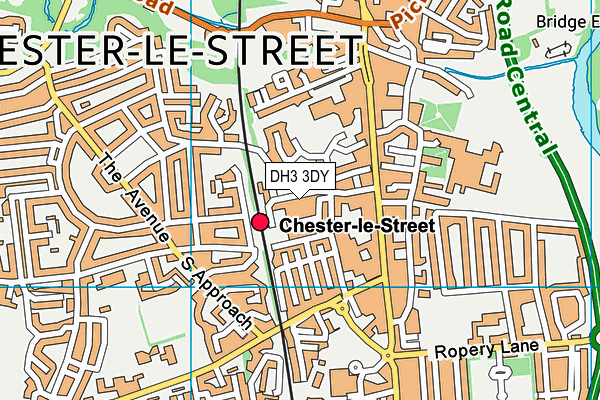 DH3 3DY map - OS VectorMap District (Ordnance Survey) DH3 3DY map - OS VectorMap District (Ordnance Survey)