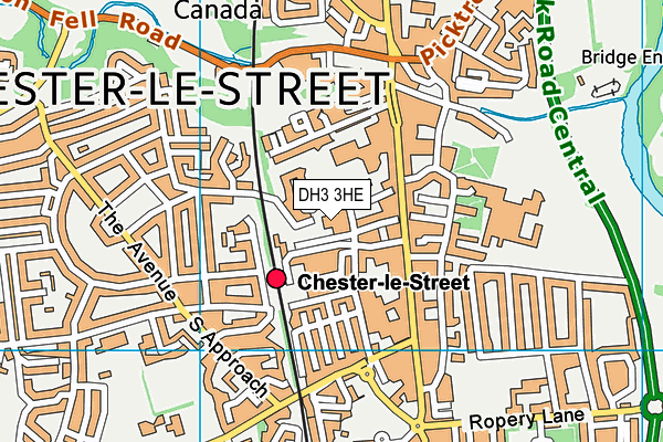 DH3 3HE map - OS VectorMap District (Ordnance Survey) DH3 3HE map - OS VectorMap District (Ordnance Survey)