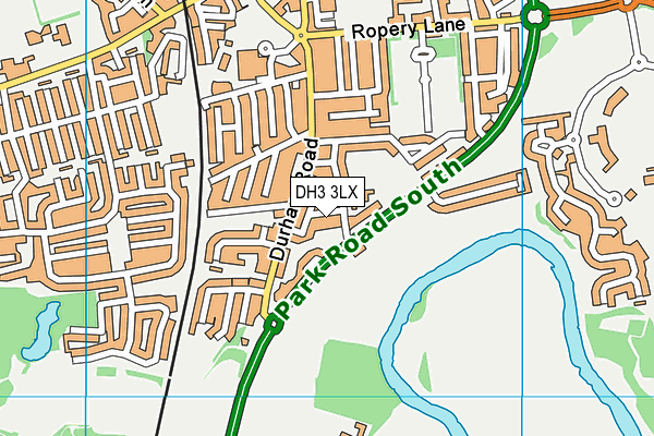 DH3 3LX map - OS VectorMap District (Ordnance Survey) DH3 3LX map - OS VectorMap District (Ordnance Survey)