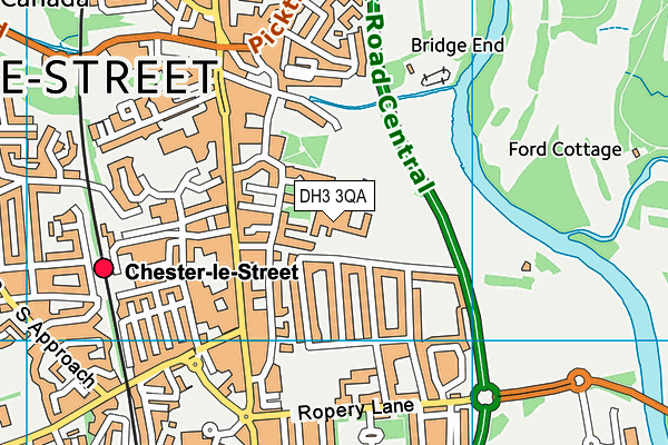 DH3 3QA map - OS VectorMap District (Ordnance Survey) DH3 3QA map - OS VectorMap District (Ordnance Survey)
