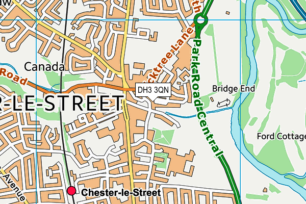 DH3 3QN map - OS VectorMap District (Ordnance Survey) DH3 3QN map - OS VectorMap District (Ordnance Survey)