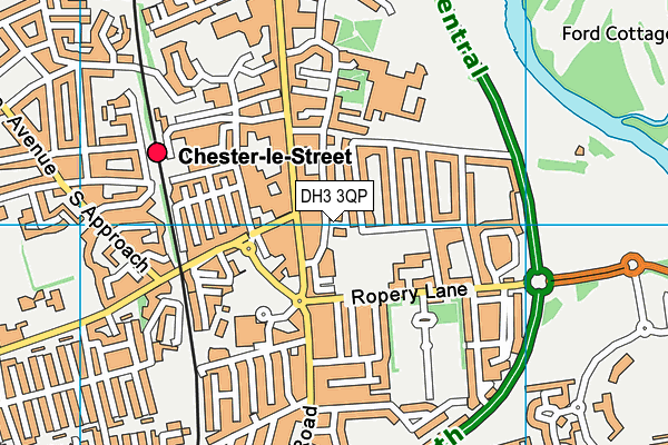 DH3 3QP map - OS VectorMap District (Ordnance Survey) DH3 3QP map - OS VectorMap District (Ordnance Survey)