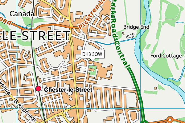 DH3 3QW map - OS VectorMap District (Ordnance Survey) DH3 3QW map - OS VectorMap District (Ordnance Survey)