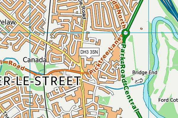 DH3 3SN map - OS VectorMap District (Ordnance Survey) DH3 3SN map - OS VectorMap District (Ordnance Survey)