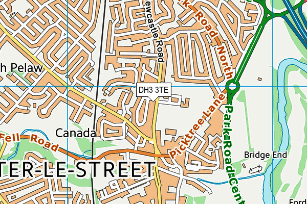 DH3 3TE map - OS VectorMap District (Ordnance Survey) DH3 3TE map - OS VectorMap District (Ordnance Survey)