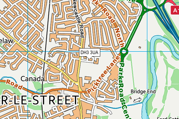 DH3 3UA map - OS VectorMap District (Ordnance Survey) DH3 3UA map - OS VectorMap District (Ordnance Survey)