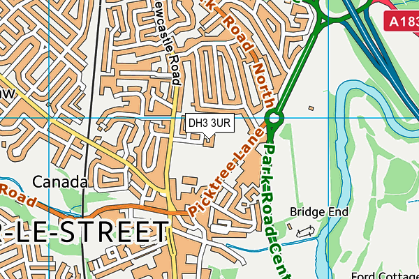 DH3 3UR map - OS VectorMap District (Ordnance Survey) DH3 3UR map - OS VectorMap District (Ordnance Survey)