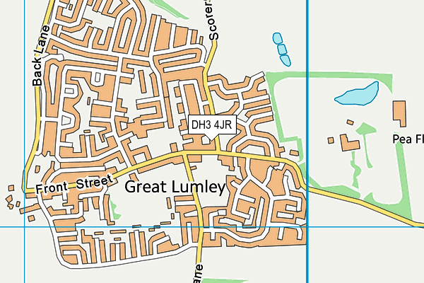 DH3 4JR map - OS VectorMap District (Ordnance Survey) DH3 4JR map - OS VectorMap District (Ordnance Survey)