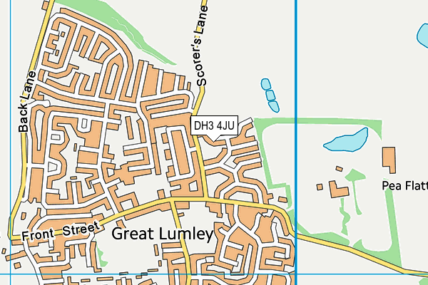 DH3 4JU map - OS VectorMap District (Ordnance Survey) DH3 4JU map - OS VectorMap District (Ordnance Survey)