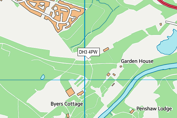 DH3 4PW map - OS VectorMap District (Ordnance Survey) DH3 4PW map - OS VectorMap District (Ordnance Survey)